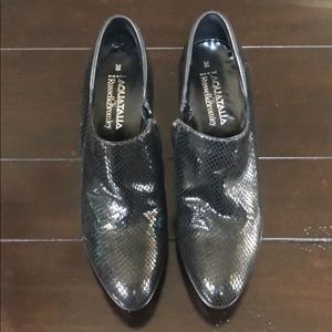 Heeled black Aquatalia boots, size 38